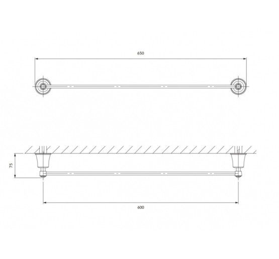 Полотенцедержатель Omnires Art Line gold (AL53216GL)