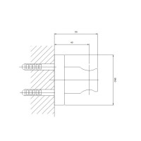 душевой кронштейн Omnires graphite 6 cm (8873AGR)