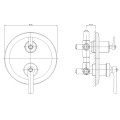 Змішувач для душу та ванна прихованого монтажу Omnires Armance antique copper (AM5237ORB)