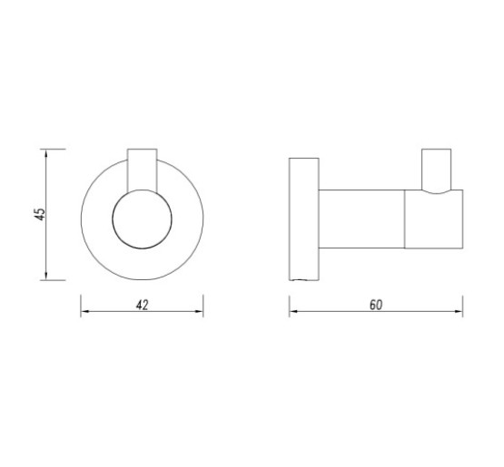 Гачок Omnires Modern Project black matt (MP60110BL)