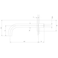 настенный излив Omnires Y nickel (WDYNI)