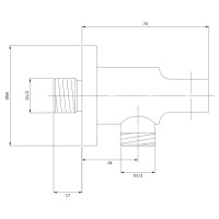 душовий кронштейн Omnires copper 6 cm (8873CP)