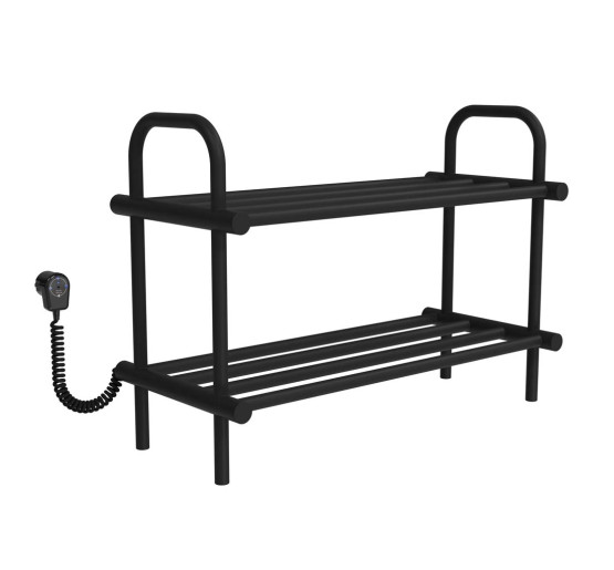 Полка для обуви электрическая 500x650 Deffi нержавеющая сталь (Черный, EF16, Левое подключение)