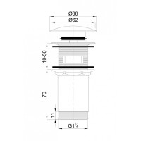 Донный клапан Omnires click-clack white (A706BP)