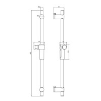 Душова штанга Omnires chrome 91 cm (DR11CR)