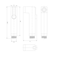 гигиеническая лейка Omnires Bidetta chrome (BIDETTA-R/KCR)