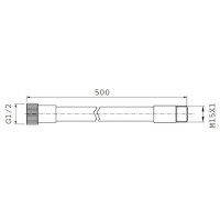 шланг-переходник Omnires nikel 50 cm (203/17IN)