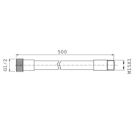 шланг-перехідник Omnires nikel 50 cm (203/17IN)