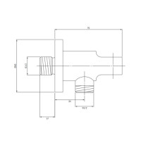 підключення для душового шлангу з тримачем Omnires graphite (8873GR)