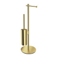 Ершик для унитаза с держателем для туалетной бумаги Omnires Modern Project brushed brass (MP60810BSB)