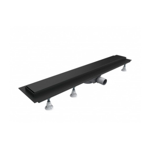 Трап Omnires Lowfix для душа под плитку с полной крышкой, 70 cм, черный (LOWFIX70GBL)