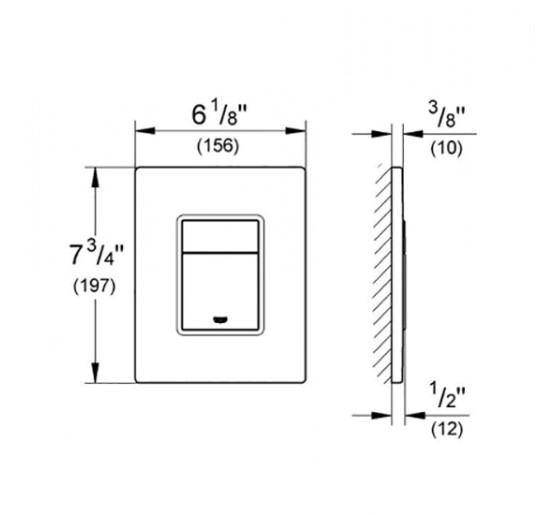 унитаз Omnires Ottawa 49x37 rimless подвесной, сиденье дюропласт + инсталляция Grohe Rapid Sl (38721000 + OTTAWAMWBP)