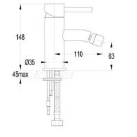 Змішувач для біде Omnires Y хром (Y1220STCR)