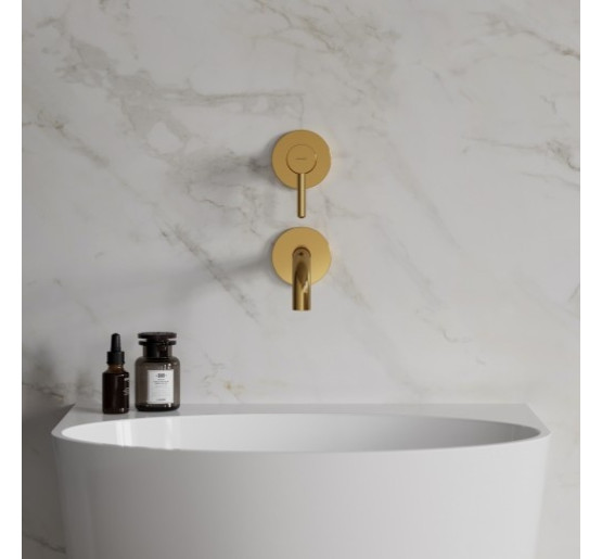 Змішувач для умивальника прихованого монтажу Omnires Y gold (Y1215NGL)