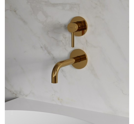 Змішувач для умивальника прихованого монтажу Omnires Y gold (Y1215NGL)