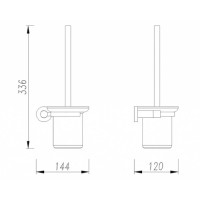 Ершик для унитаза Omnires Modern Project nickel (MP60620NI)