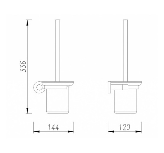 Ершик для унитаза Omnires Modern Project nickel (MP60620NI)