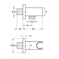система для душу та ванни прихованого монтажу Omnires Fresh chrome (SYSFRW01CR)