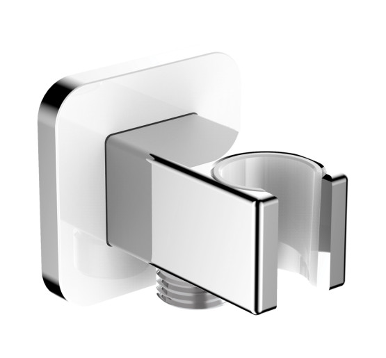 подключение для душевого шланга с держателем Omnires chrome/white (8815CRB)