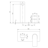 Смеситель для умывальника Omnires Baretti скрытого монтажа, chrome (BA7815CR)