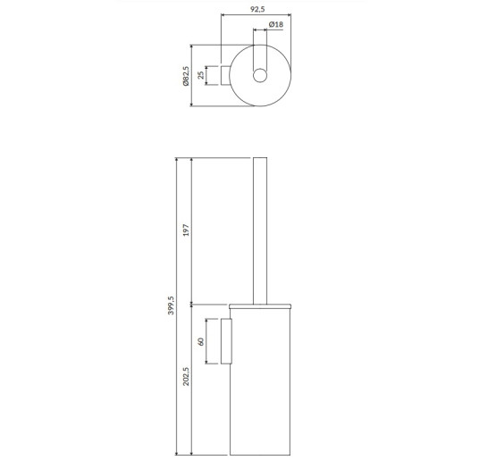 Ершик для унитаза Omnires Modern Project chrome (MP60621CR)
