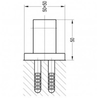 душевой кронштейн Omnires black 5 cm (8876ABL)