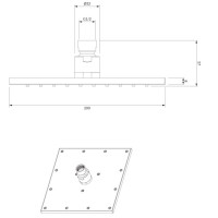 верхній душ Omnires Slimline chrome 20x20 cm (WG220CR)