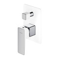 Смеситель для ванны и душа скрытого монтажа Omnires Parma chrome/white (PM7435CRB)