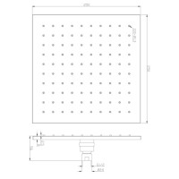 верхний душ Omnires Slimline chrome 25x25 cm (WG225CR)