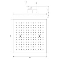 верхній душ Omnires Ocean chrome 25x25 cm (WGR225CR)