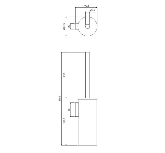 Ершик для унитаза Omnires Modern Project brushed brass (MP60621BSB)