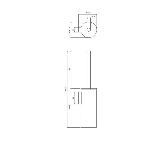 Ершик для унитаза Omnires Modern Project графит (MP60621GR)