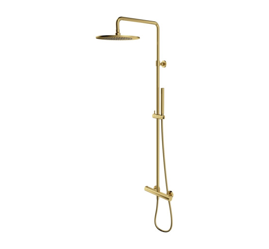 Душова система з термостатом Omnires Y brushed brass (Y1244SUBSB)