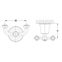 Гачок Omnires Art Line chrome (AL53120CR)