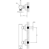 Смеситель для ванны и душа Omnires Y graphite (Y1240GR)