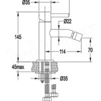 Змішувач для біде Omnires Y хром (Y1220CR)