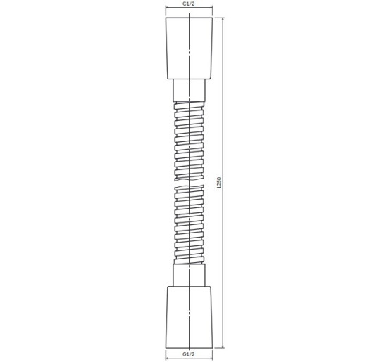 душевой шланг Omnires graphite 125 cm (022-XGR)