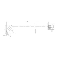 кронштейн для верхнього душу Omnires chrome 40 cm (RA13CR)