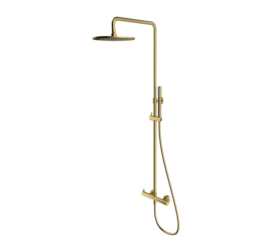 Душова система з термостатом Omnires Y brushed brass (Y1244MBSB)