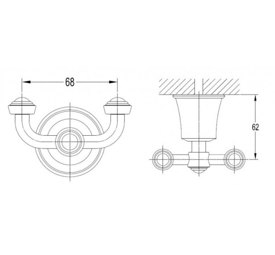 Крючок Omnires Art Line antique bronze (AL53120BR)