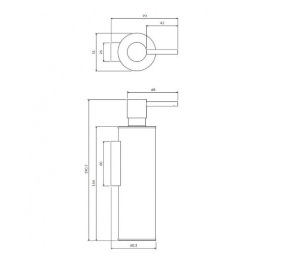 дозатор жидкого мыла Omnires Modern Project copper (MP60721CP)