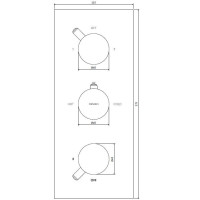 Змішувач для ванни та душу прихованого монтажу Omnires Y brushed graphite (Y1238-KROGR)