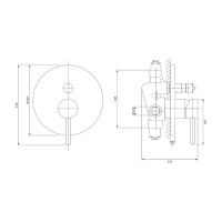 Смеситель для ванны и душа скрытого монтажа Omnires Y chrome (Y1235CR) Смеситель для ванны и душа скрытого монтажа Omnires Y chrome (Y1235CR)