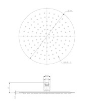 верхний душ Omnires Ultra Slimline chrome 30 cm (WGU130CR)