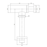 Сифон для умивальника Omnires brushed brass (A186BSB)