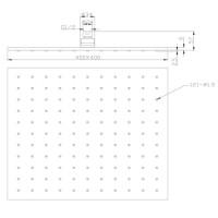 верхній душ Omnires Slimline chrome 40x40 cm (WG240CR)