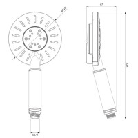 Душевая лейка Omnires Nevada chrome/white (NEVADA-RCRB)