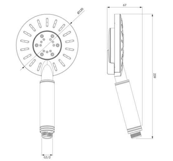 Душова лійка Omnires Nevada chrome/white (NEVADA-RCRB)