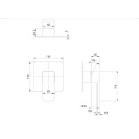 Змішувач для душу Omnires Slide прихованого монтажу graphite (SL7745GR)