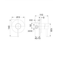 Смеситель для ванны и душа скрытого монтажа Omnires Y хром (Y1245CR) Смеситель для ванны и душа скрытого монтажа Omnires Y хром (Y1245CR)